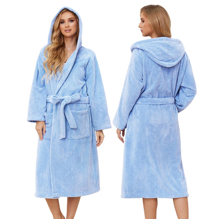 Hooded Bathrobes for Women, Soft Long Towel Robes for Women - Quick Dry yet Warm