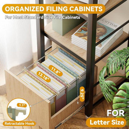 Extra Capacity Hanging File Folders Letter Size,3" Expansion Hanging File Organizer for Home Office,Plastic Filing Cabinet Folders with Tabs,12 Pack Pastel Heavy Duty Folders for File Box Frame