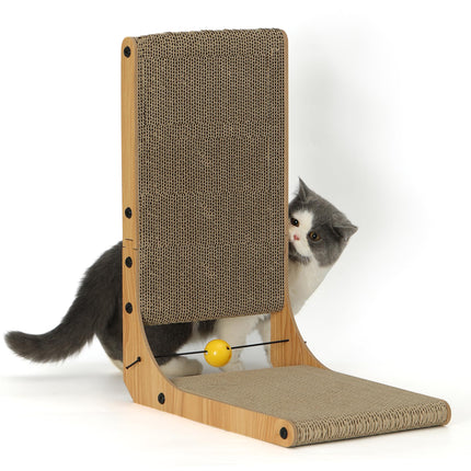 Rascador para Gatos, Almohadilla Rascadora en Forma de L de 18.9 Inch para Gatos de Interior