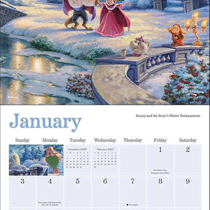Disney Dreams Collection by Thomas Kinkade Studios 2027 Mini Wall Calendar