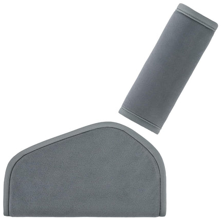 COOLBEBE Kids Seat Straps Cover Pad, Child Shoulder & Belly Comfort Cushion Set, Universal Seat Strap Cover for Booster, Strollers, High Chairs, Grey