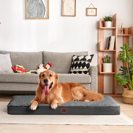 Cama ortopédica para perros grande con funda extraíble lavable, 41IN gris