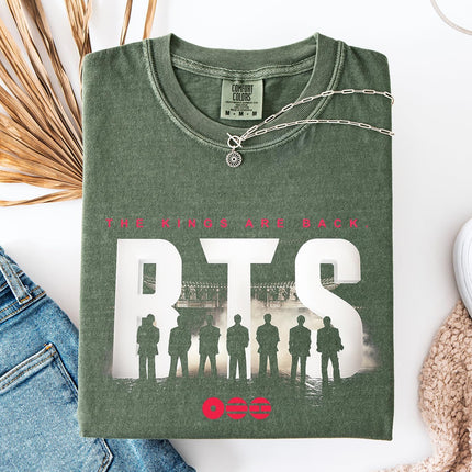 Arirang World Tour Shirt - South Korean Band Come Back Tshirt - K-Pop Seven Member Collage Front