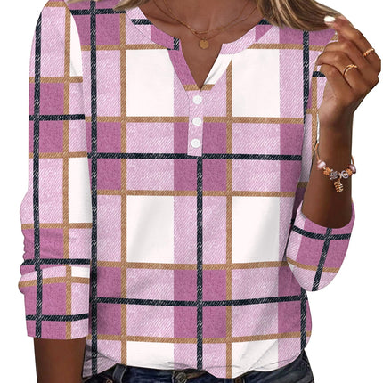 Long Sleeve Shirts for Women Casual V Neck Fall Tops Summer Blouses