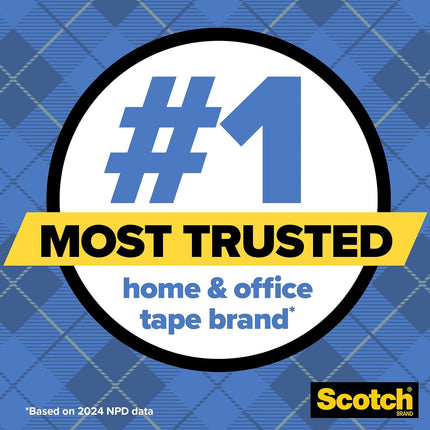 Scotch Wall-Safe Tape, 1 Dispenser Roll, Removable Wall Safe Tape, for Hanging Photos, Art, Décor, 3/4 in x 650 in