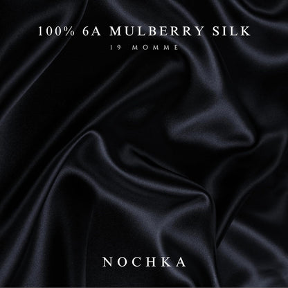 Silk Sleep Bonnet for Women, 100% Mulberry Silk, 19 Momme, Reversible, Black - photo 4