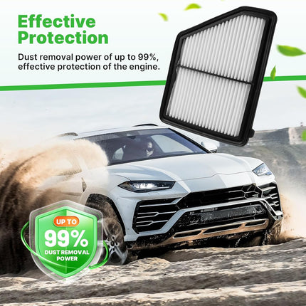 Engine+Cabin Air Filters Set Fit for Honda Civic 2016-2026 (2.0L), HR-V HRV 2023-2026 (2.0L) (Only Naturally Aspirated!) Engine Air Filter AC Filter Replacement Accessories# CF11182 CA12051