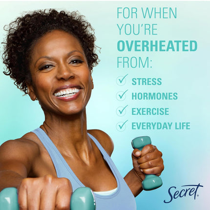 Secret Cooling Aluminum Free Whole Body Deodorant Mist for Women, 24hr Odor Protection, Instant Cooling Relief, Soothes & Revitalizes Skin, PH Balanced Formula, Invigorating Mint Scent, 5.2 fl oz