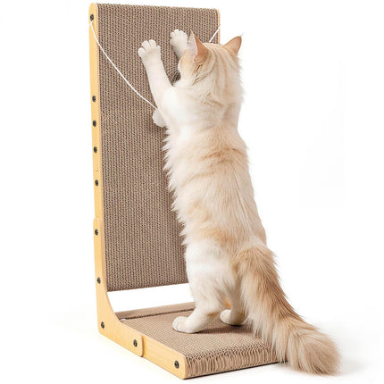 23.6 in L-Shaped Cardboard Cat Scratcher, 2-Pack for Indoor Cat