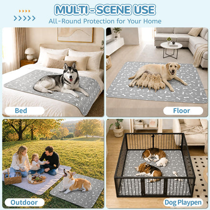 Washable Pee Pads for Dogs, 2 Pack Reusable Puppy Pads, 18"x24"
