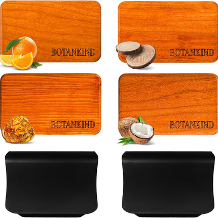 Car Air Freshener- Original Wood Air Freshener-Car Odor Eliminator for Visor Clip-Long Lasting Scent, Vehicle Scent Diffuser for Truck, SUV, Sedans - 4 pack Included 2 Clips (Teak-Amber-Cabana-Grove)