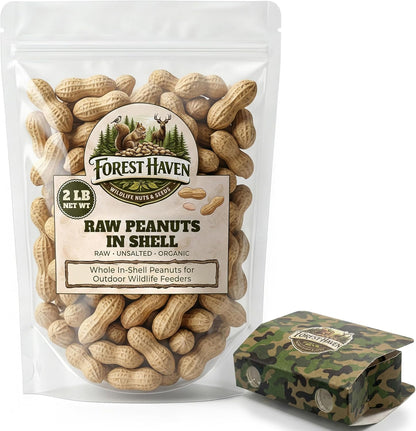 Premium Raw Peanuts for Squirrels, 2 lb Bulk Wildlife Food