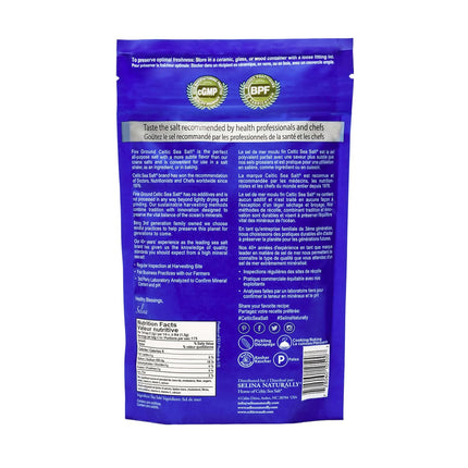 Celtic Sea Salt Fine Ground – Natural Mineral Salt, Sustainably Harvested, GMP Certified, Lab Tested – Baking, Cooking, Seasoning, Everyday Use – ½ Pound Resealable Bag