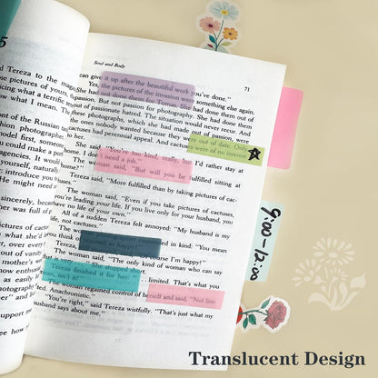 500 PCS Book Tabs 2 Inch Sticky Index Tabs, Colored Page Markers Repositionable Tags Reading Tabs Self - photo 4