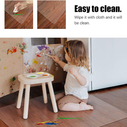 Kuyal Clear Chair mat for Hardwood Floor 30 x 48 inches Transparent Floor Mats Wood/Tile Protection Mat for Office & Home (30" X 48" Rectangle)
