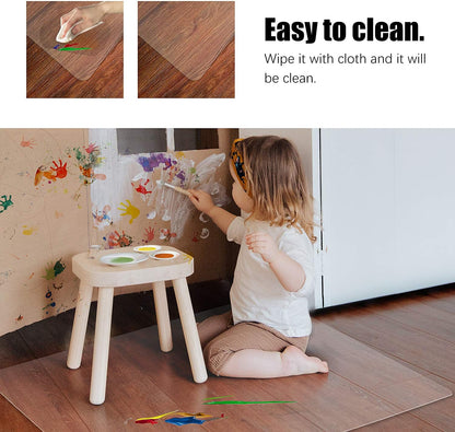 Clear Chair mat for Hardwood Floor 30 x 48 inches Transparent Floor Mats Wood/Tile Protection Mat for - photo 3