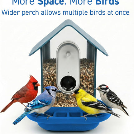 Silicone Perch Extender Compatible with Bird Buddy Feeder – 9" Wide Platform, Adds Space for Multiple Birds, Weather-Resistant Birdbuddy Accessories