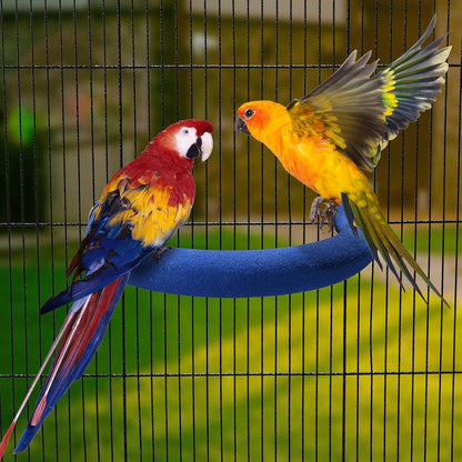 Blue U Shape Bird Perch Stand Toy Platform - photo 2
