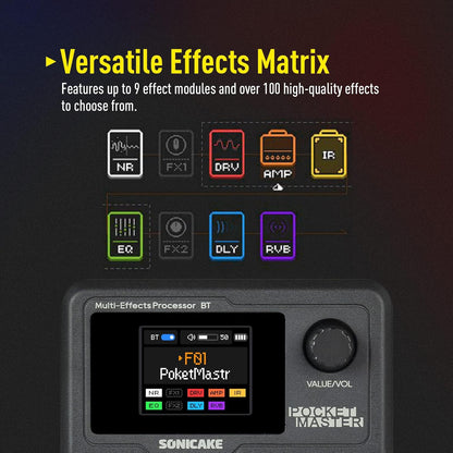 Portable Multi Effects Pedal, 100+ Built-in Guitar/Bass/Acoustic Effects, Amp Modeling, IR Cabinets - photo 5