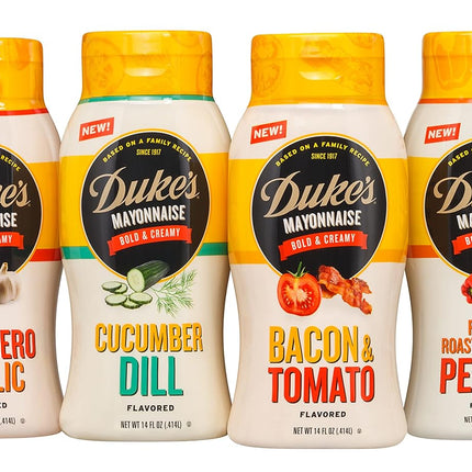 Duke’s Bacon & Tomato Flavored Mayonnaise Squeeze Bottle – Smoky & Savory, 14 Ounce (Pack of 1)
