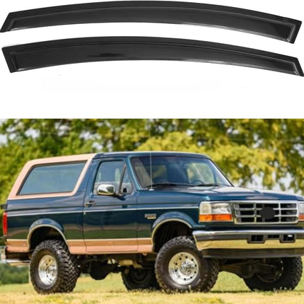 IG Window Visors Fit for 1980-1996 Ford Bronco, Out-Channel Rain Guards Vent Wind Deflectors 2PC, Truck Accessories for 1980-1996 Ford F150 F250 F350, 1997 Ford F250 HD