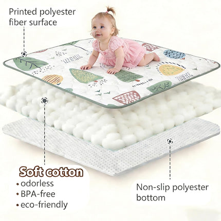 Baby Play Mat, 50" x 50" Baby Floor mat, Thick Cushioning Padding Foam Playpen Mat for Babies and Toddlers to Play and Crawl,Non-Slip & Machine Washable