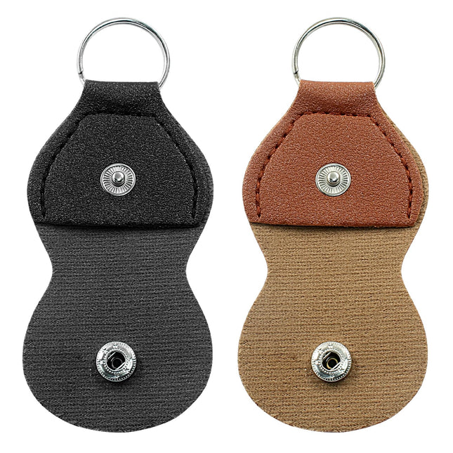 Guitar Picks Holder Case, Black + Brown, 2 Pcs