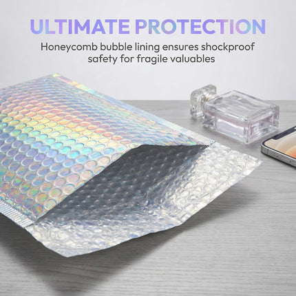 Bubble Mailers 60 Pack Assorted Sizes, 5.1x5.9 Inch (35PCS) 5.9x7.9 Inch (15PCS) 7.9x9.8 Inch (10PCS), Self Seal, Tear Resistant Mailing Supplies for Home & Small Business