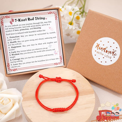 DAYANEY Red Bracelet for Women, Red String Bracelet for Protection as Girl Easter Basket Stuffers, Matching Jewelry for Couple, Christian Mens Good Luck Gifts Kabbalah Baby Braclets for Infant Kids