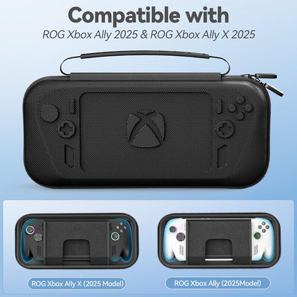 Hard Shell Carrying Case for ASUS ROG Xbox Ally / X (2025), Protective Travel Bag Fit ROG Game Console and Adapter with Screen Protector & Thumbstick Cap, Storage Pouch for Xbox Ally X Accessories