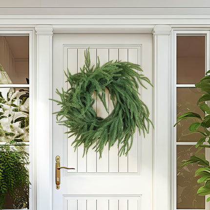 9FT Artificial Norfolk Pine Garland, Realistic Christmas Greenery Garland