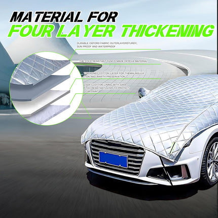 Hail Protector Car Cover Padded Blanket for SUV Jeep-Length (181 to 200 Inch) Padded Blanket Anti-Hail Car Covers 5-Layer Heavy