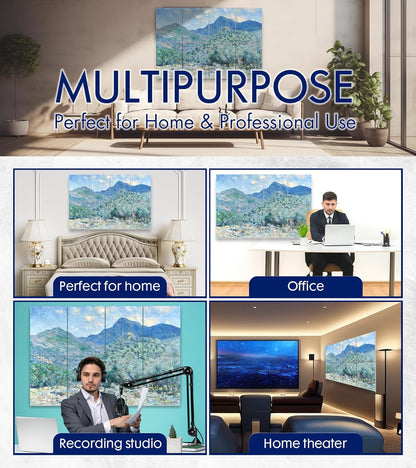 Masterpiece Acoustic Art Panels, 8-Pack 12" x 16" Sound Absorbing Wall Art - photo 5