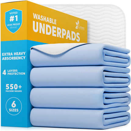 Washable Pee Pads for Dogs - Waterproof Reusable Puppy Pads with Anti-Slip Backing, Pet Training Pad for Puppy Playpen, Crate, Whelping Box, Potty Training (Pack of 2 - 34x36)