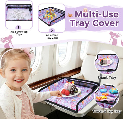 Airplane Tray Table Cover – Foldable Travel Tray Cover for Toddlers 1-3 – Universal Fit for Airplane - photo 4