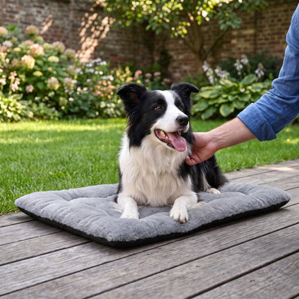 Cama para perro de 36" para jaula metálica, tapete lavable para dormir para mascotas medianas/grandes