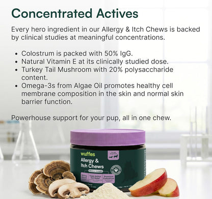 Allergy & Itch Soft Chews, Dog Allergy Support with Colostrum, Vitamin E and Omega 3s for Dogs - photo 4