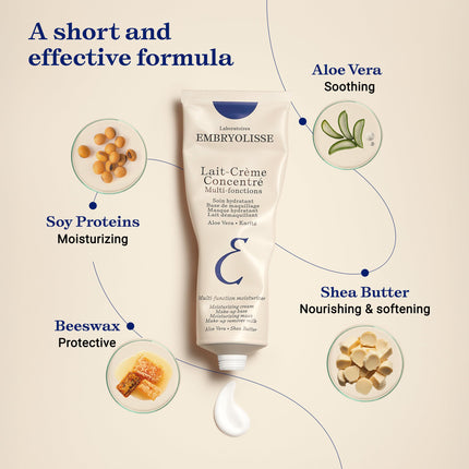 Lait-Crème Concentré Face Moisturizer and Makeup Primer, French Face Cream With Shea Butter & Aloe Vera