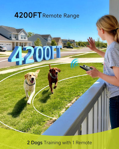Shock Collar for 2 Dogs, 10-120 lbs, 4200 ft Remote Training Collar - photo 3