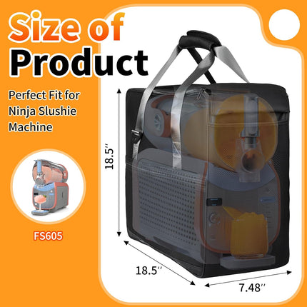 Carrying Bag for Ninja Slushie Machine Max FS605 Accessories, Carrying case for Slushie Machine FS605,Thickly Padded Travel Case with Side Opening for Easy Access