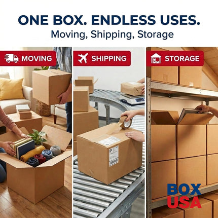 Boxes Holds 65lbs, 18x12x6 25-Pk for Moving, Shipping & Packing
