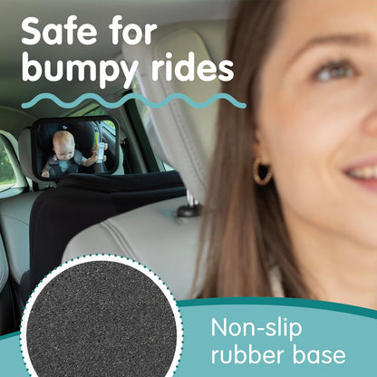 Rear-Facing Baby Car Mirror - Convex, Shatterproof, Shakeproof, 360° Rotation - photo 4