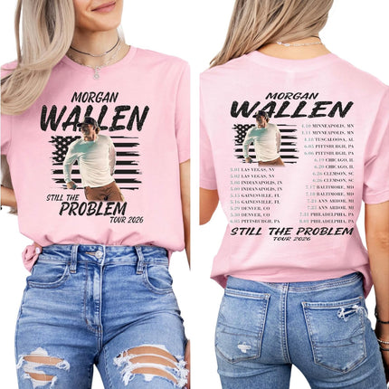 Country Music Tour Style T Shirt Vintage American Flag Print Casual Short Sleeve Concert Tee