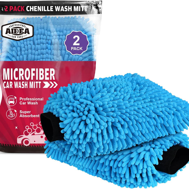 Scratch-Free Chenille Microfiber Car Wash Mitt