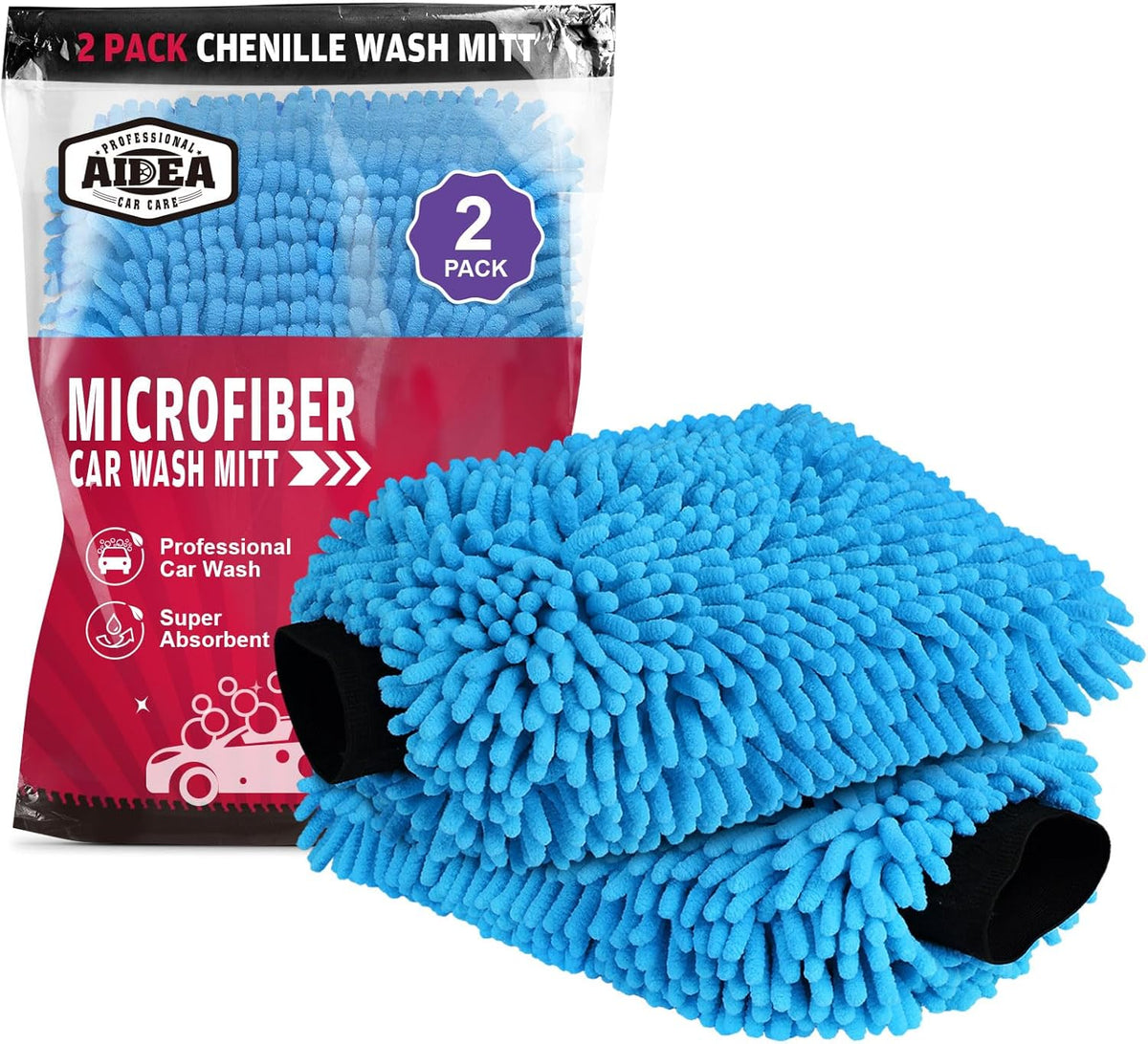 Scratch-Free Chenille Microfiber Car Wash Mitt