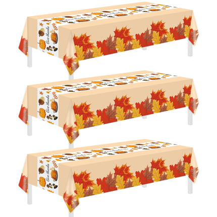 3 Pack Halloween Tablecloths,Disposable Plastic Tablecloths 54" x 108" Halloween Decorations,Plastic Table Cover for Birthday,Party Supplies,Holiday Table Cloth for Home,Dinner,Indoor,Outside