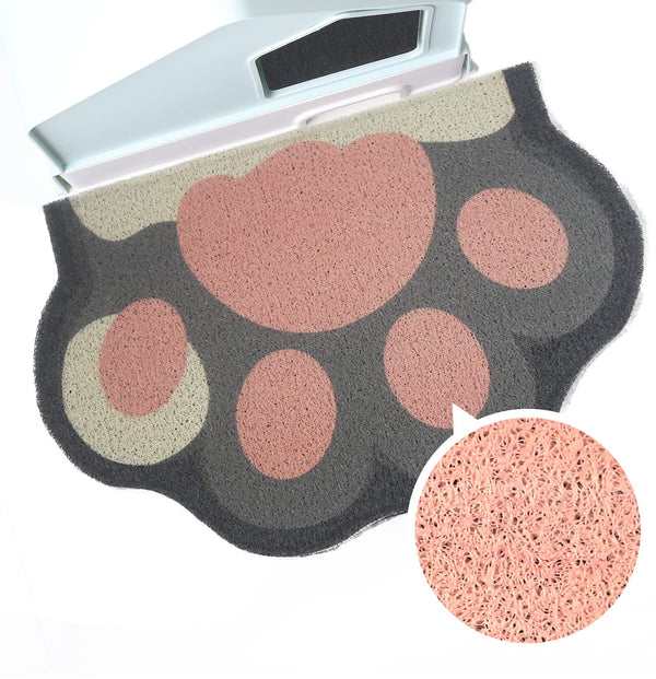 Cute Cat Litter Mat 24”x16”, Litter Box Mat, Litter Trapping Mat, Soft on Kitty Paws, Easy Clean, Anti Slip
