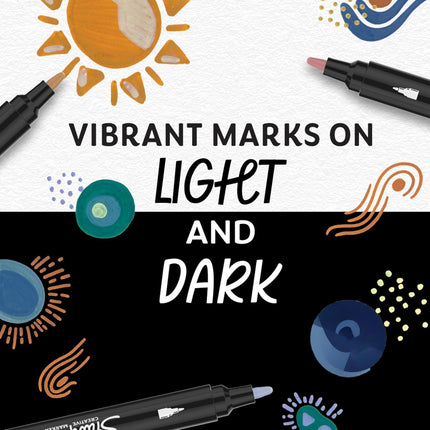 Sharpie Creative Markers, Warm Tones, Water-Based Acrylic Markers, Fine Tip, 12 Count