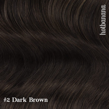 HOTBANANA Human Hair Clip in Hair Extensions, Dark Brown 120g Clip in Hair Extensions Real Human Hair Straight Remy Hair Clip in 18 Inch 7pcs