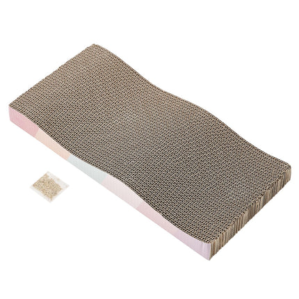 Cat Scratching Board cat Scratcher Cat Scratch Pad Cardboard cat scratchers for Indoor Cats Reversible Large Wide Corrugated with Catnip(2pcs)